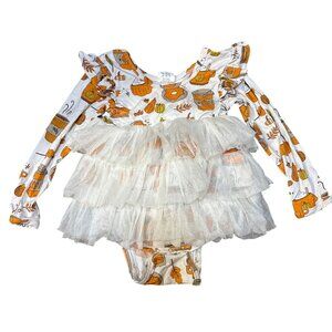Spearmint Love Baby Halloween Ruffle Romper 2Y